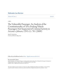 The Vulnerable Passenger - DigitalCommons@University of