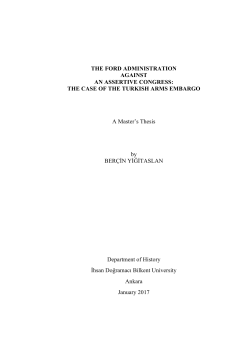 THE FORD ADMINISTRATION AGAINST AN