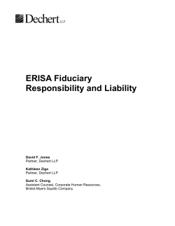 ERISA Fiduciary Responsibility and Liability