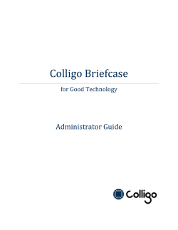 Colligo Briefcase for Good Technology