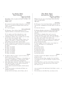 La Santa Misa The Holy Mass