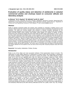 Evaluation of quality status and detection of