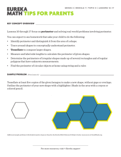 Tessellate at least five copies of the given hexagon to make a new