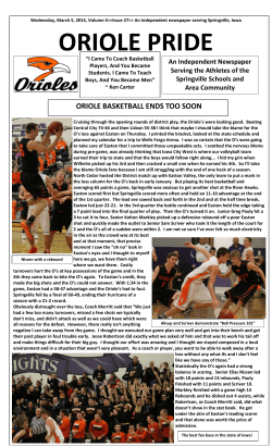 oriole pride - Springville Community Schools