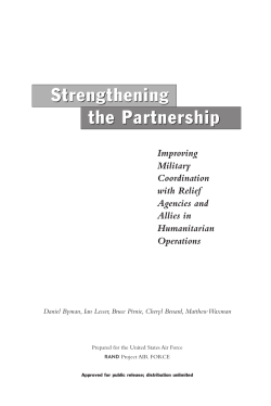 Strengthening the Partnership: Improving Military Coordination with