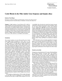 Cystic fibrosis in the Ohio Amish: Gene frequency and founder effect