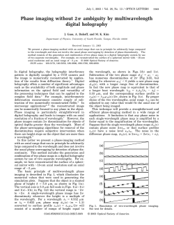 Phase imaging without 2 pi ambiguity by