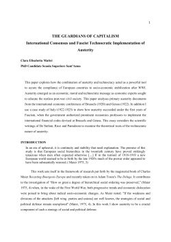 THE GUARDIANS OF CAPITALISM International Consensus
