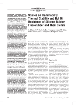Studies on Flammability, Thermal Stability and Hot Oil Resistance of