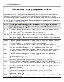 College and Career Readiness Reading Anchor