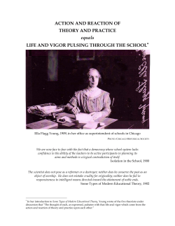 Action and Reaction of Theory and Practice equals Life