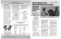 Spring-Summer 2005 - 108 Mile Ranch Community Association