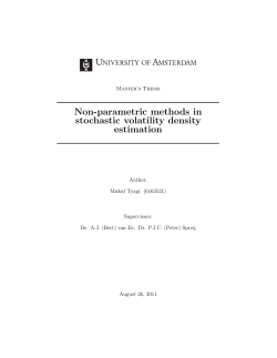 Non-parametric methods in stochastic volatility density