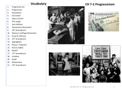 CH 7-2 Progressivism Assignment