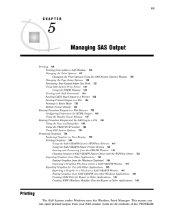 Managing SAS Output