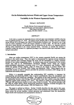 On the relationship between winds and upper ocean temperature