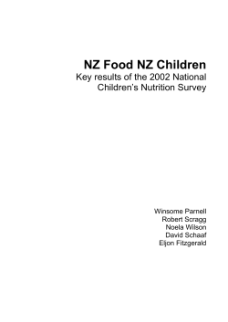 NZ Food, NZ Children - Results of the 2002