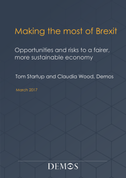 Making the most of Brexit
