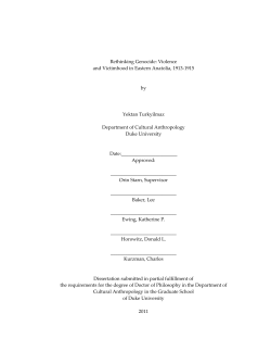 Rethinking Genocide: Violence - DukeSpace