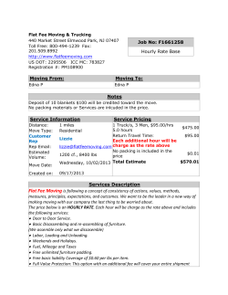 Job No: F1661258 Hourly Rate Base Moving From: Moving To