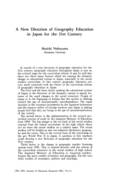 ANew Direction of Geography Education in Japan for the 21st Century