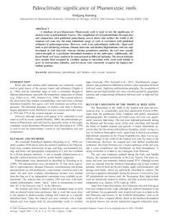 Paleoclimatic significance of Phanerozoic reefs