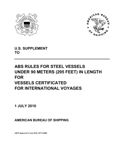 abs rules for steel vessels under 90 meters (295 feet) in length for