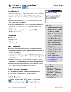 Teacher Notes PDF - TI Education