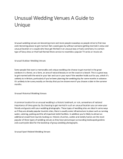 Unusual Wedding Venues A Guide to Unique