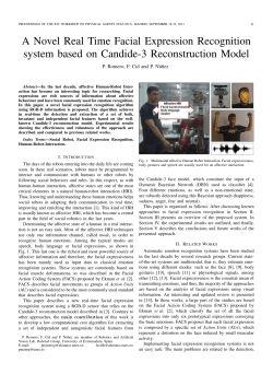 A Novel Real Time Facial Expression Recognition system