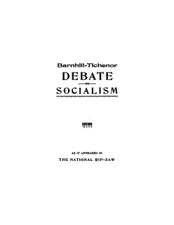 Barnhill-Tichenor Debate on Socialism