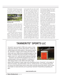 TANNERITE&reg; SPORTS LLC