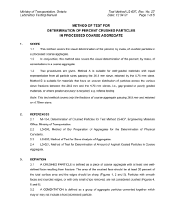 method of test for determination of percent crushed particles in