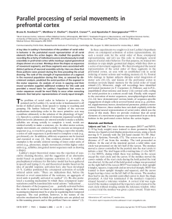 Parallel processing of serial movements in prefrontal cortex