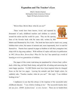 Pygmalion and The Teacher`s Eyes