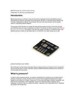 Introduction. What is pressure?