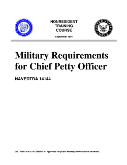 Military Requirements for Chief Petty Officer