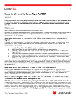 Should the UK repeal the Human Rights Act 1998?