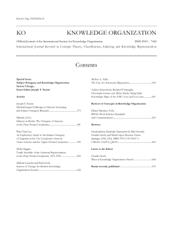 issue 8 - International Society for Knowledge Organization