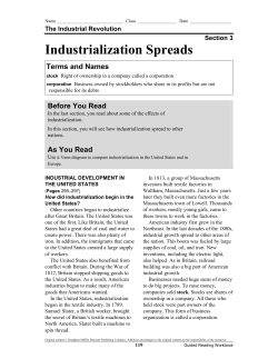 Industrialization Spreads