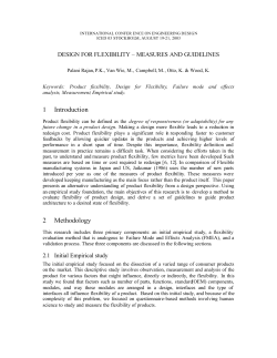 DESIGN FOR FLEXIBILITY-MEASURES AND GUIDELINES