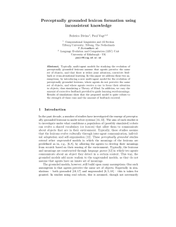 Perceptually grounded lexicon formation using inconsistent
