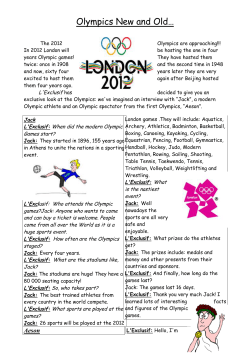 Olympics New and Old&hellip;