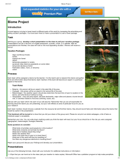 Biome Project