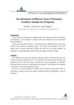 The Dissolution of Different Types of Potassium