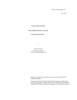 Basic earth science and marine geology course, course instructor`s