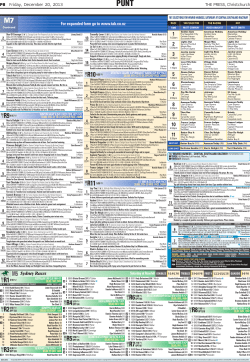 For expanded form go to www.tab.co.nz M5 Sydney Races