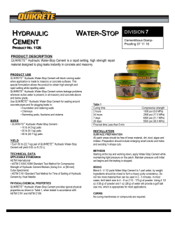 Hydraulic Water-Stop Cement