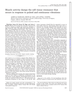 Muscle activity damps the soft tissue resonance that occurs in