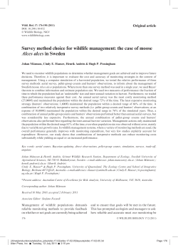 Survey method choice for wildlife management: the case of